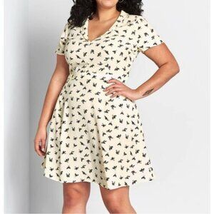 Modcloth NWT Susan Bee Anthony Bumble Bee Dress Plus 24